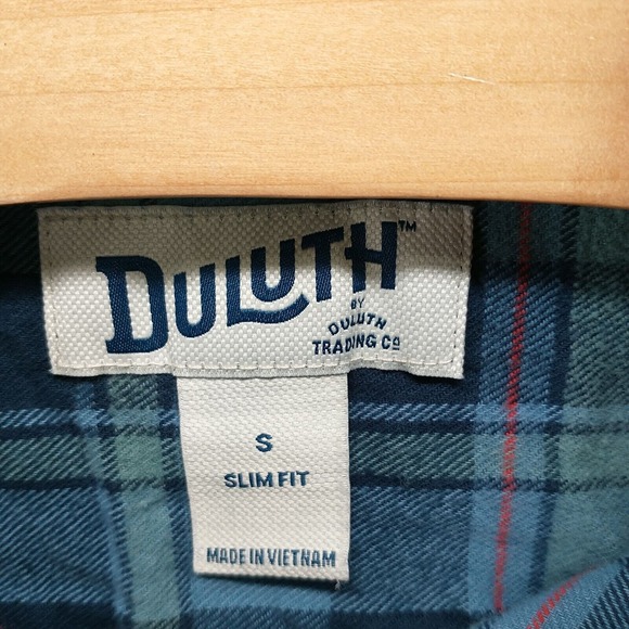 Duluth Men's Slim Fit Flannel Button-Up Shirt Multi Small Long Sleeve Plaid - Picture 8 of 12